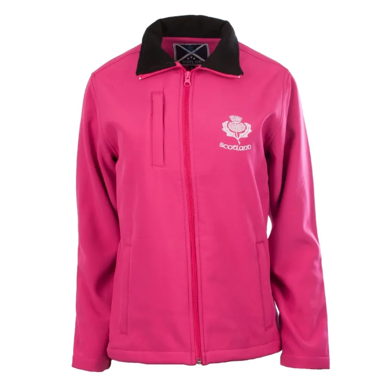 magenta soft shell ladies jacket