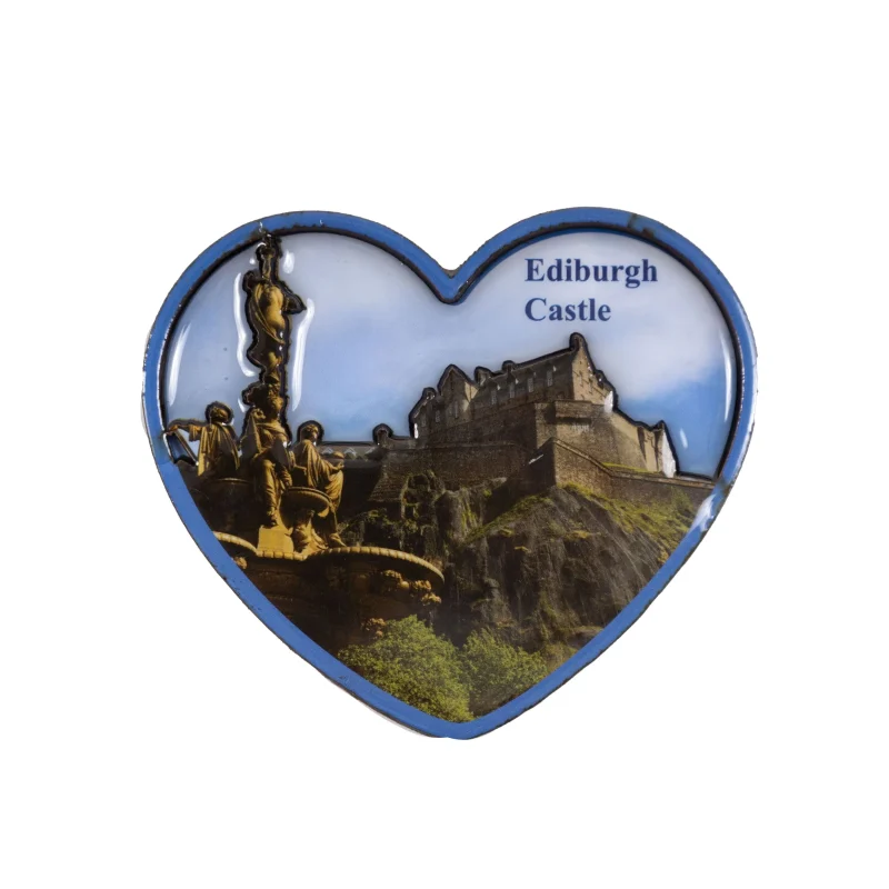 magnetic heart decor edinburgh castle design