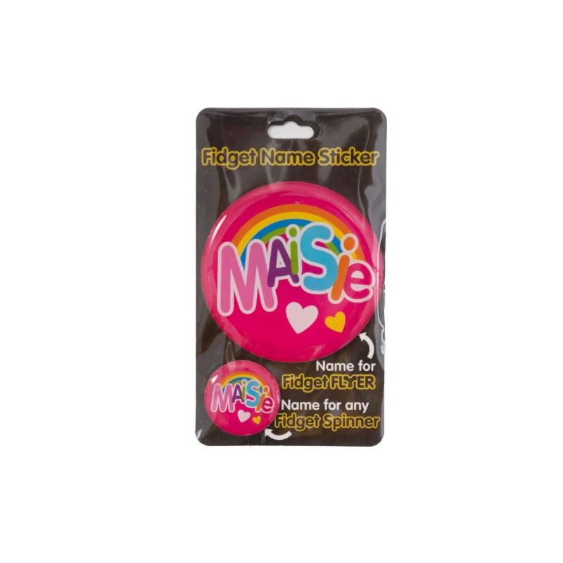 maisie fidget flyer name stickers