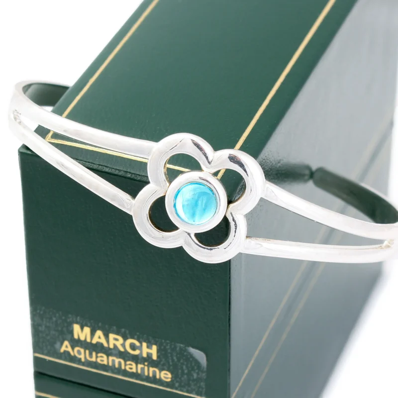 march birthstone bangle