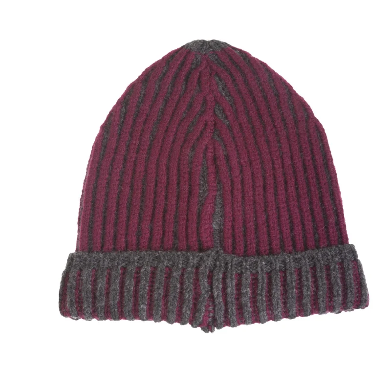 marchbrae charcoal mix 2 color lamaine beanie