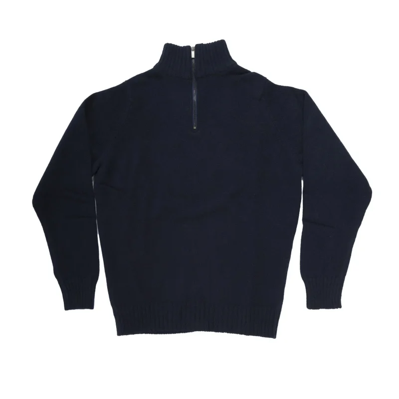 marchbrae men s navy zip up sweater