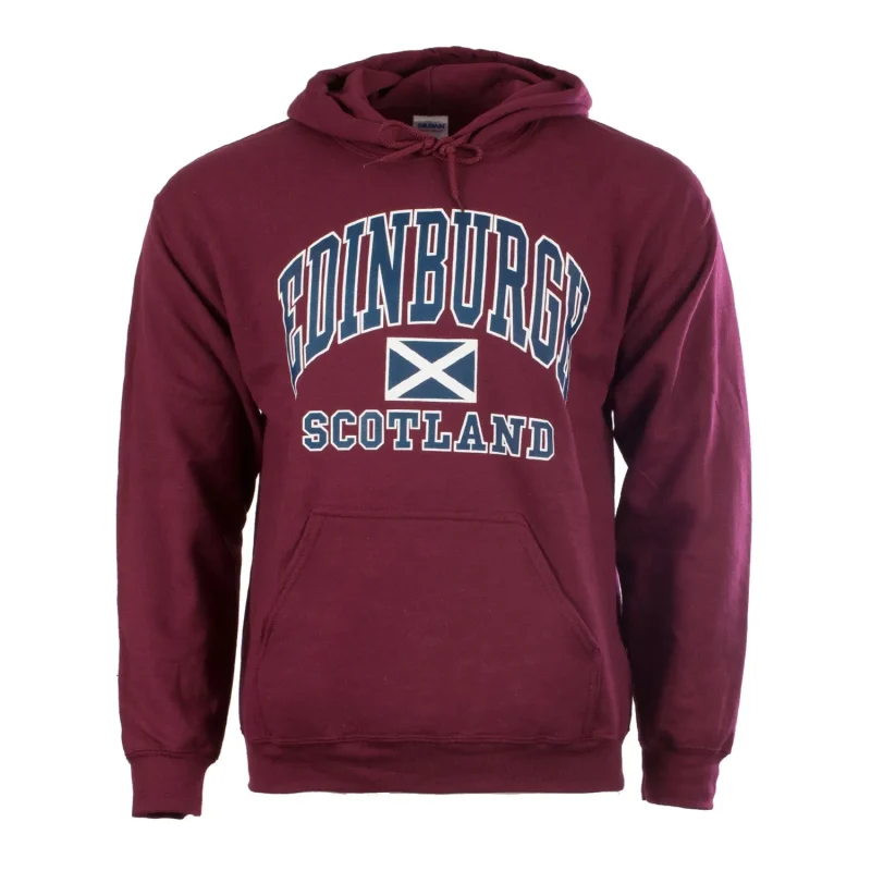 maroon edinburgh harvard hooded top