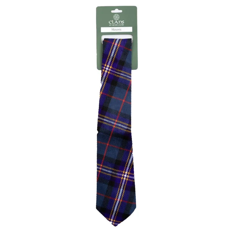 masonic tartan tie for men