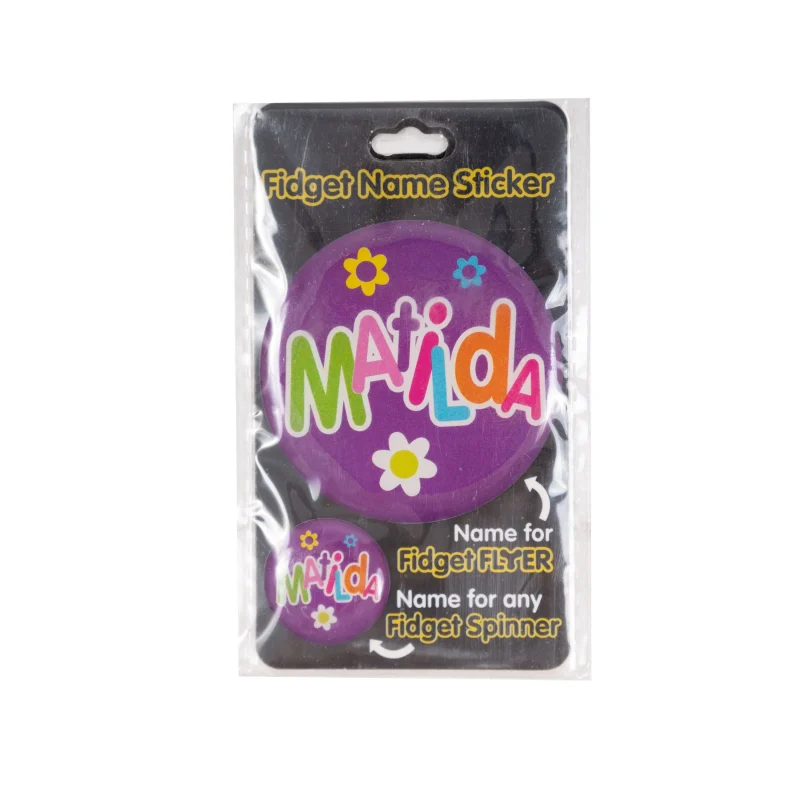 matilda fidget flyer name stickers