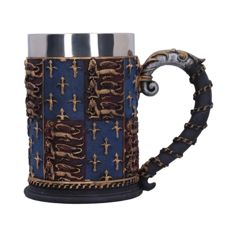 medieval stainless steel tankard mug