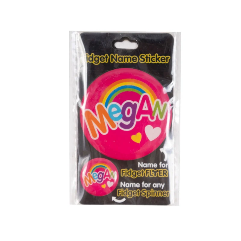 megan fidget flyer name stickers