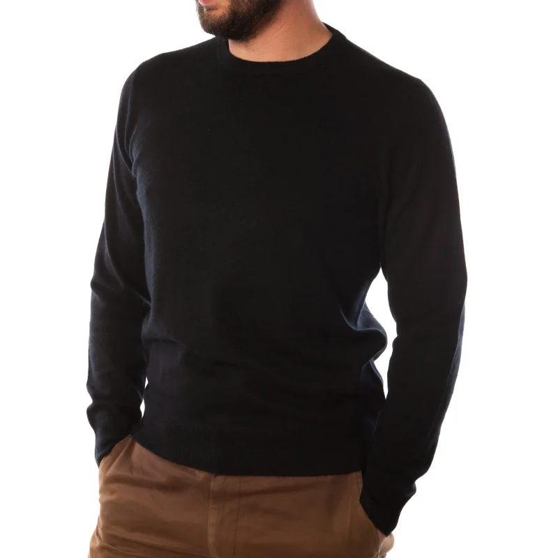 men s 100 cashmere dunedin crewneck black