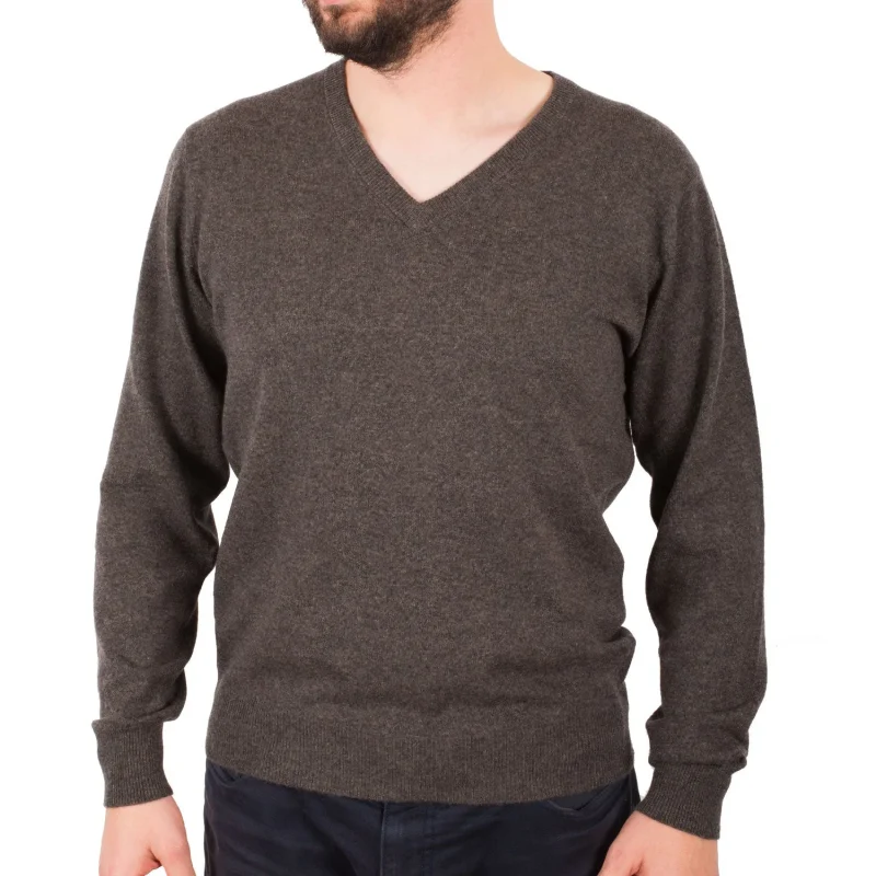 men s 100 cashmere dunedin v neck sweater ptarmigan