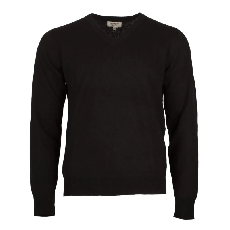 men s 100 merino v neck sweater black