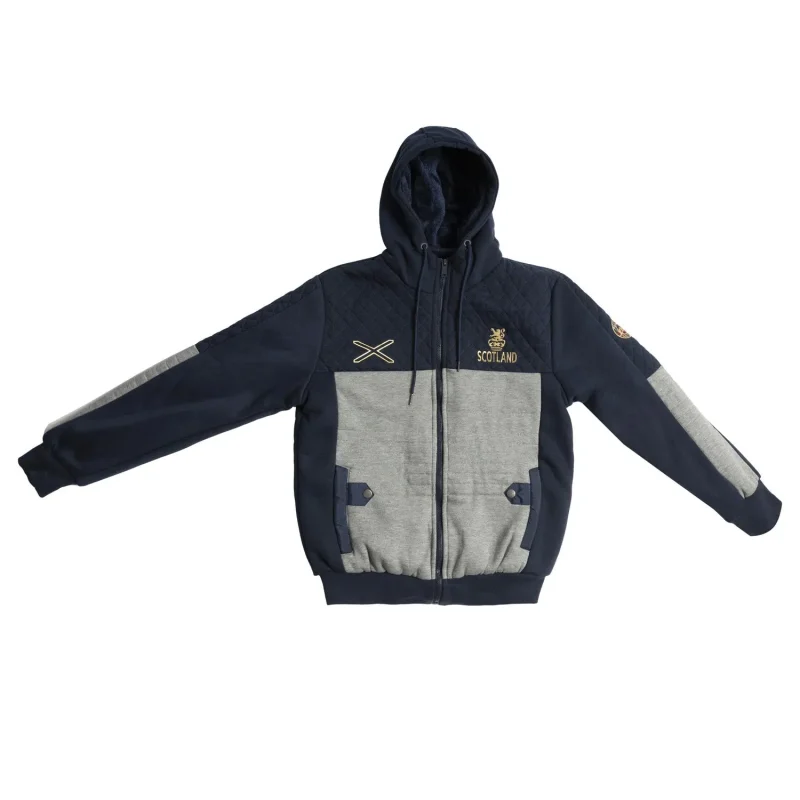 men s athens puffer jacket in navy grey