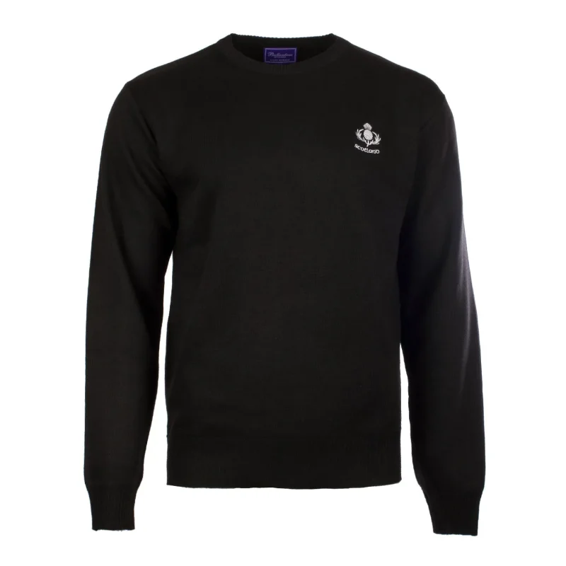 men s ballantrae thistle pullover black