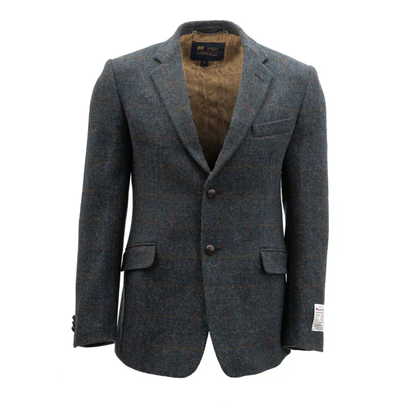 men s barra harris multi color tweed jacket blue