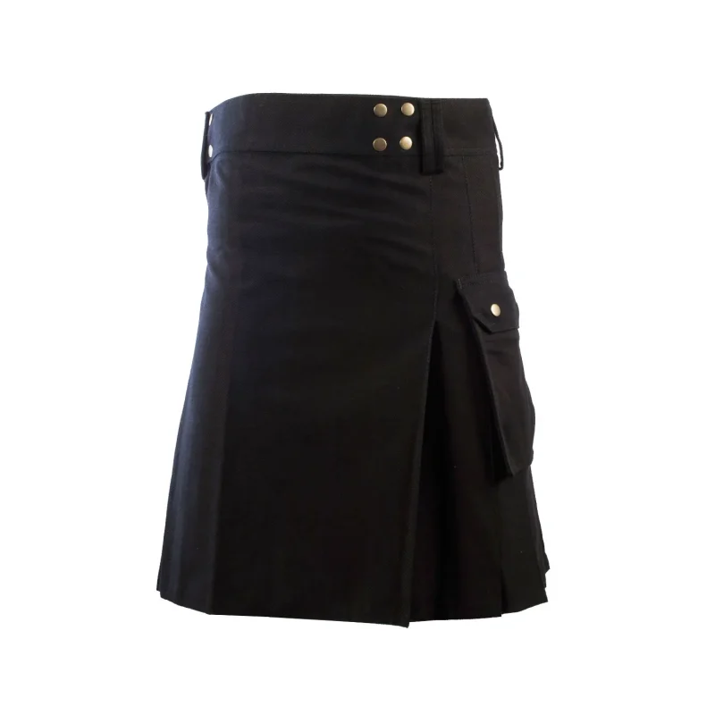 men s black 5 yard casual utility kilt