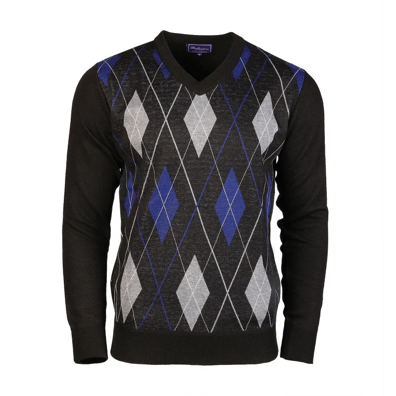 men s black argyle ballantrae sweater