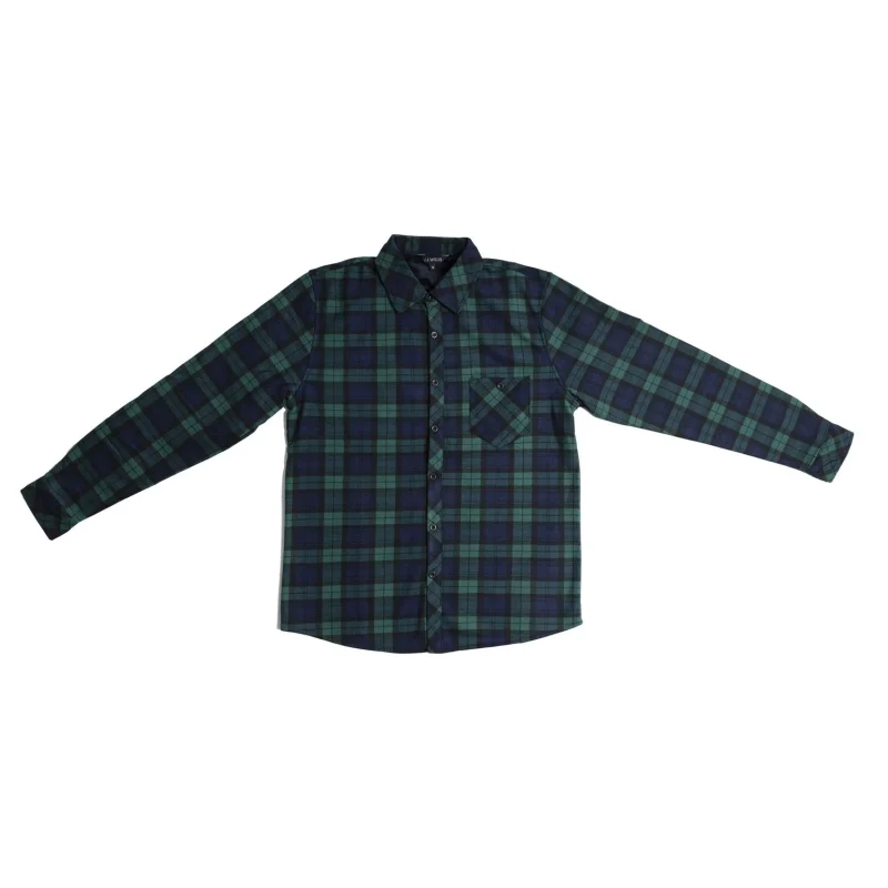 men s black velour lined check shirt