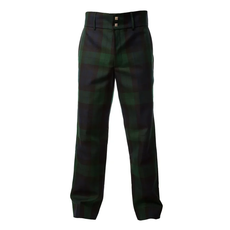 men s black watch tartan trews pants