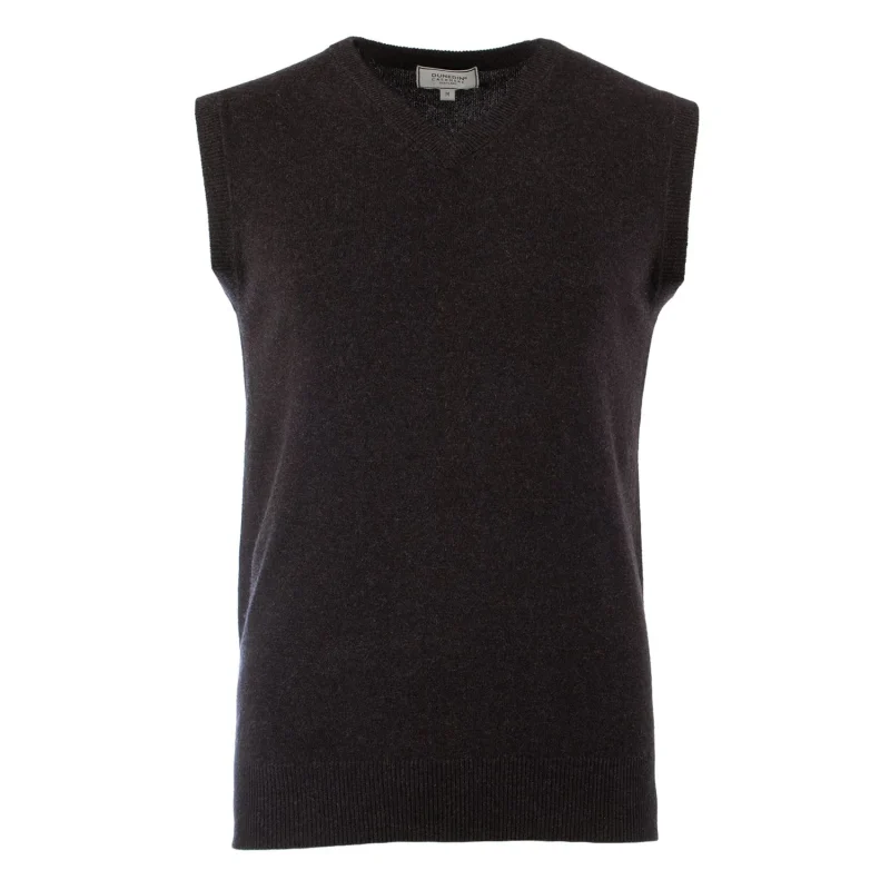 men s cashmere v neck slipover charcoal