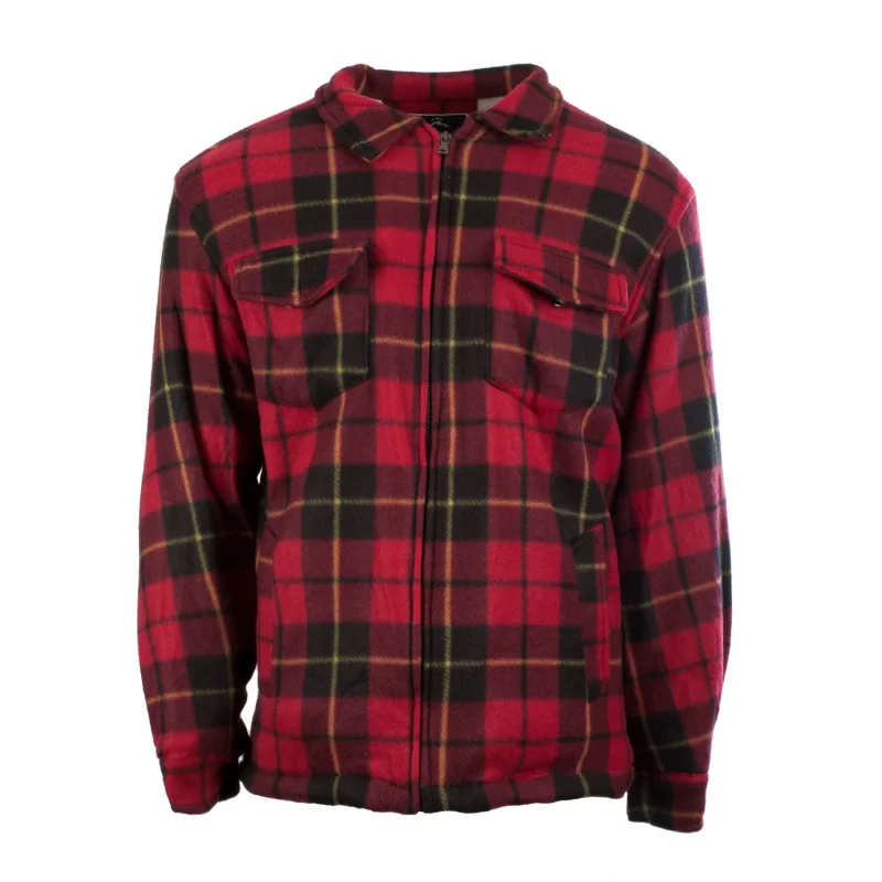 men s casual tartan sherpa jacket