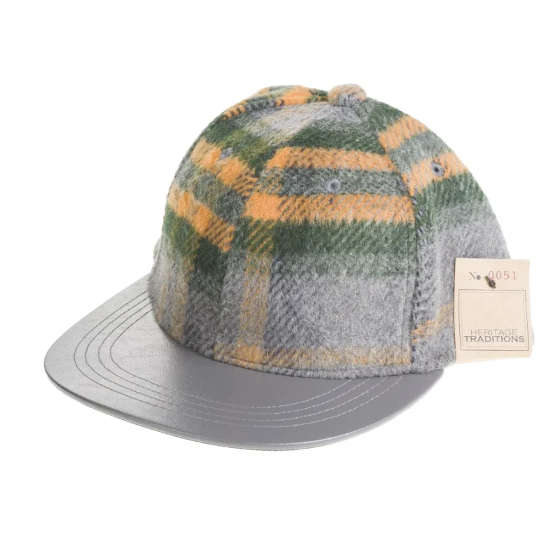 men s check pattern baseball cap