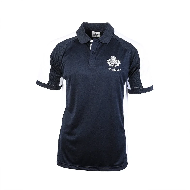 men s cool thistle scotland polo shirt