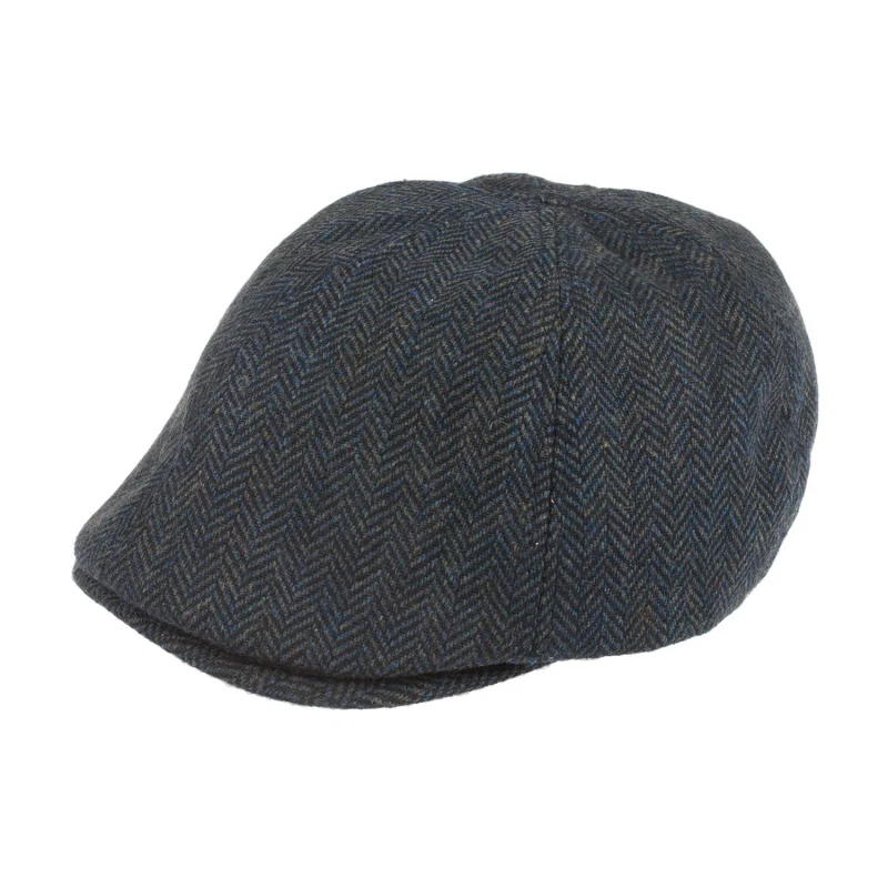 men s dark blue tweed heritage cap