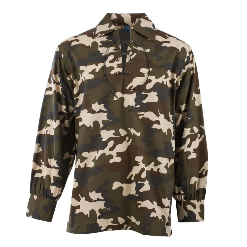 men s green camo ghillie shirt