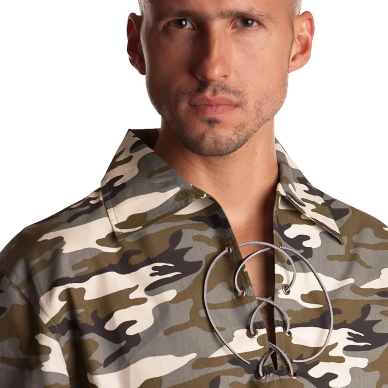 men s grey camo deluxe ghillie shirt