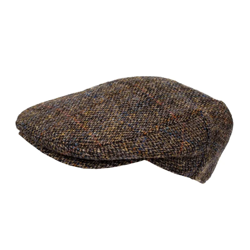 men s grey tweed harris tweed flat cap