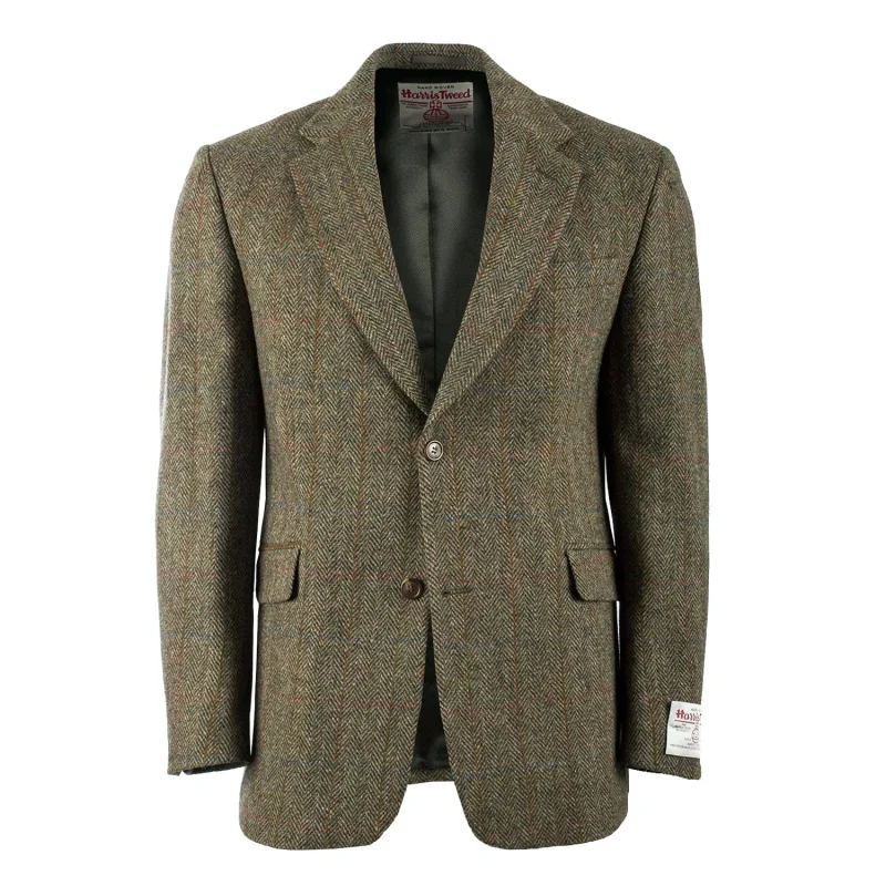 men s harris tweed barra jacket green check