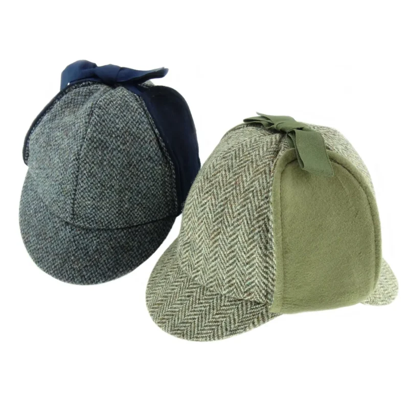 men s harris tweed deerstalker hat selection