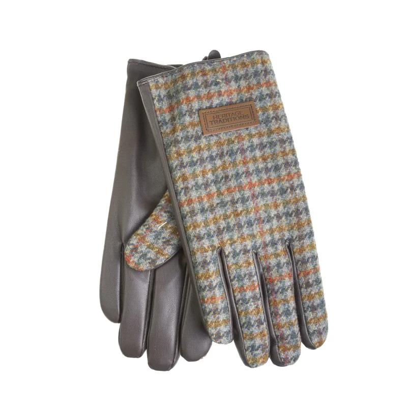 men s heritage tweed gloves with gift