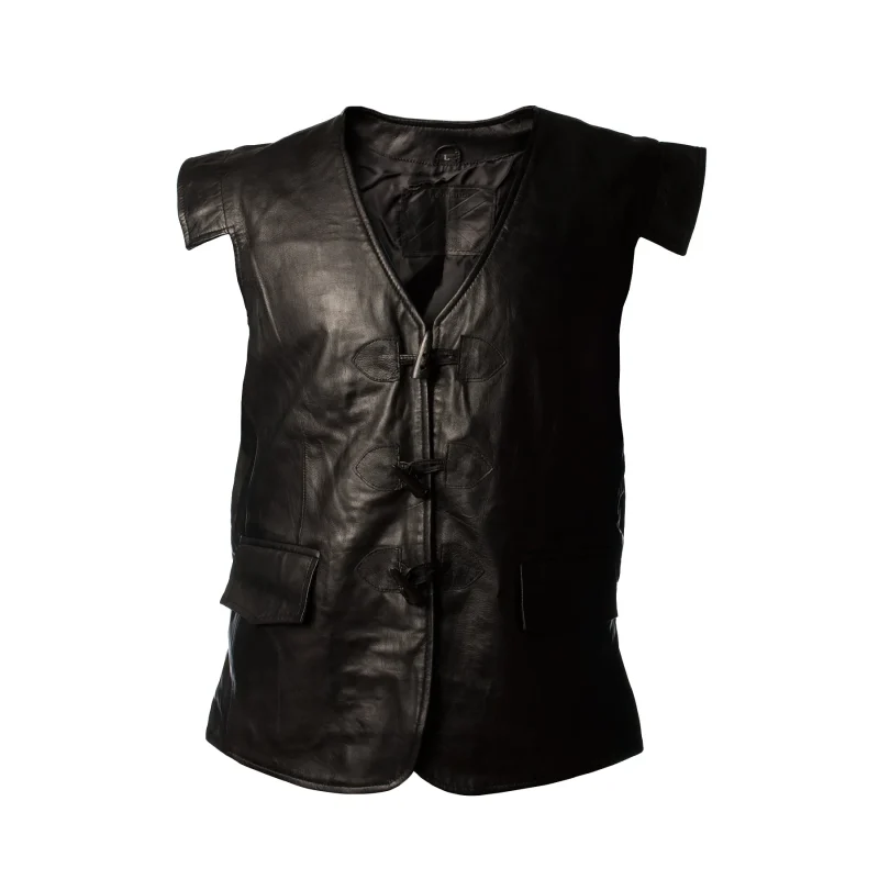 men s long jacobite leather waistcoat