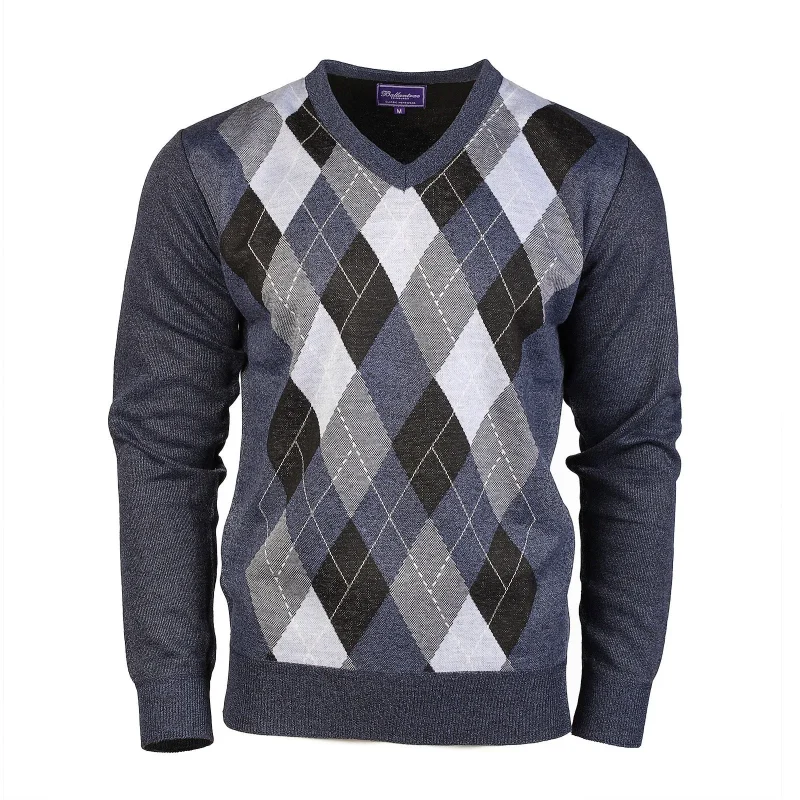 men s navy argyle ballantrae sweater