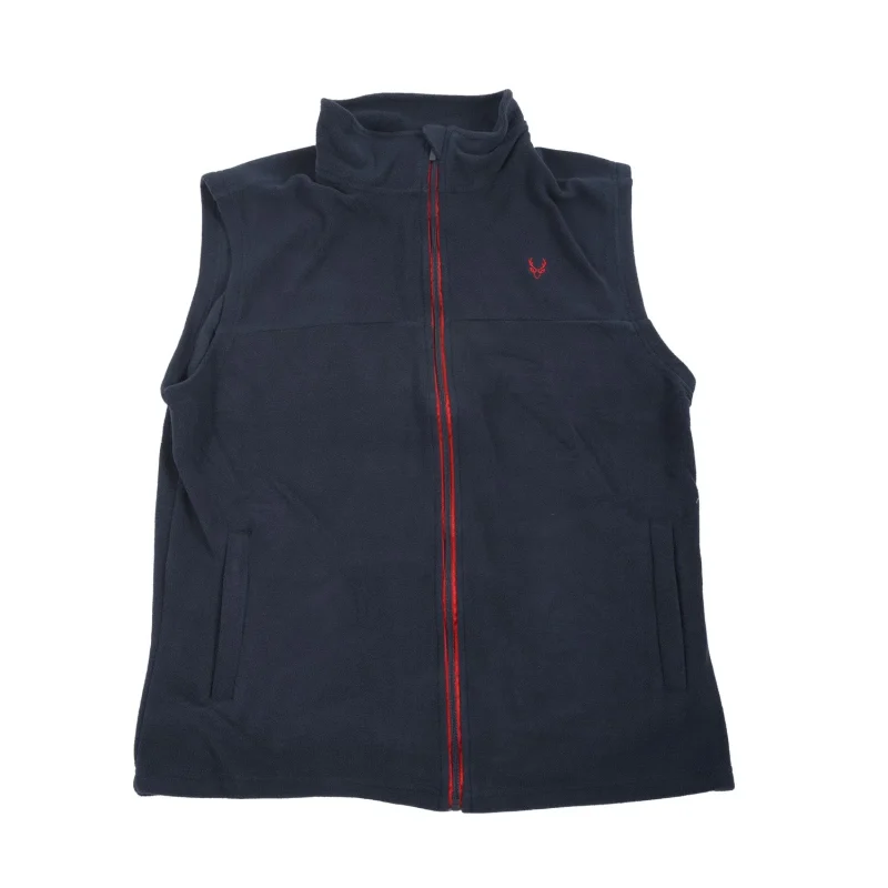 men s navy fleece vest