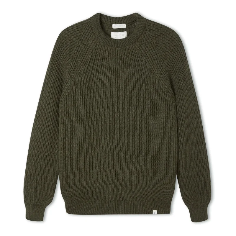 men s peregrine ford crew neck sweater made in england olive