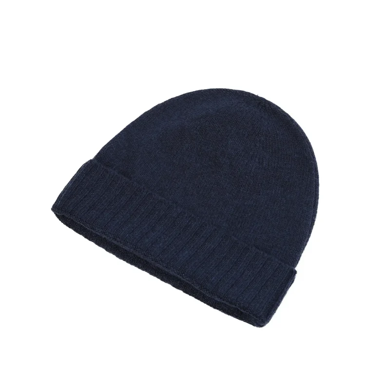 men s ribbed turn up knit beanie cosmos