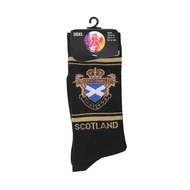 men s scotland badge socks