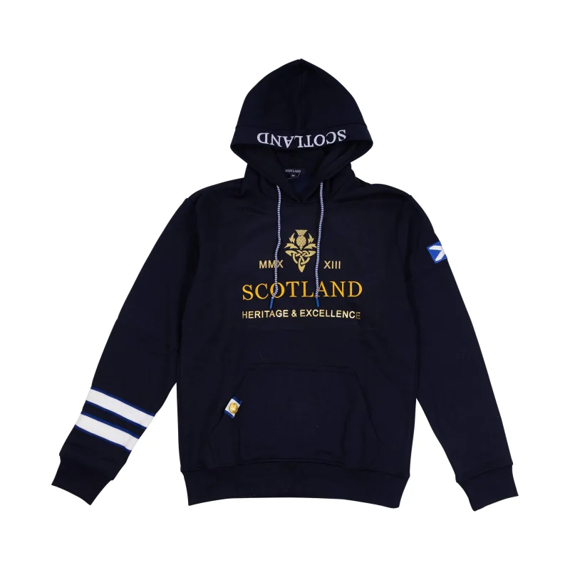 men s scotland heritage hoodie top navy blue