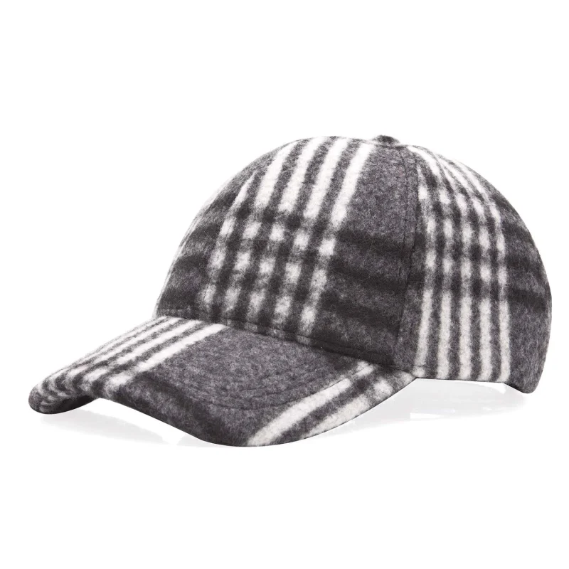 men s stylish check baseball cap