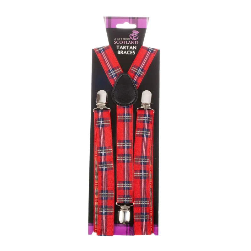 men s tartan suspenders