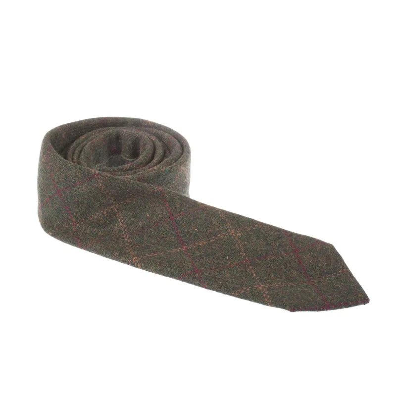 men s tweed windowpane check necktie