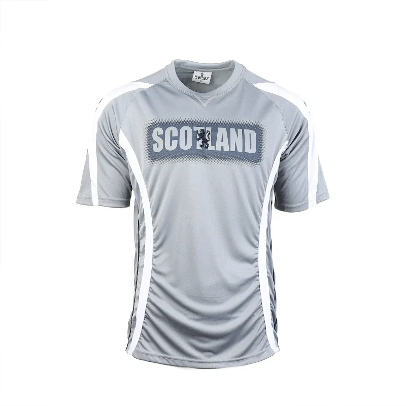 mens stylish scotland flag t shirt grey white