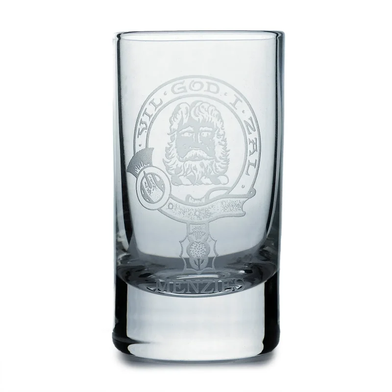 menzies collins clan crystal shot glass