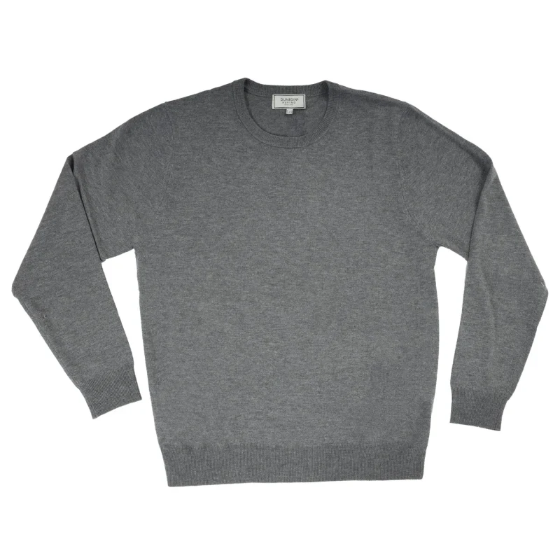 merino crew neck sweater for men pewter