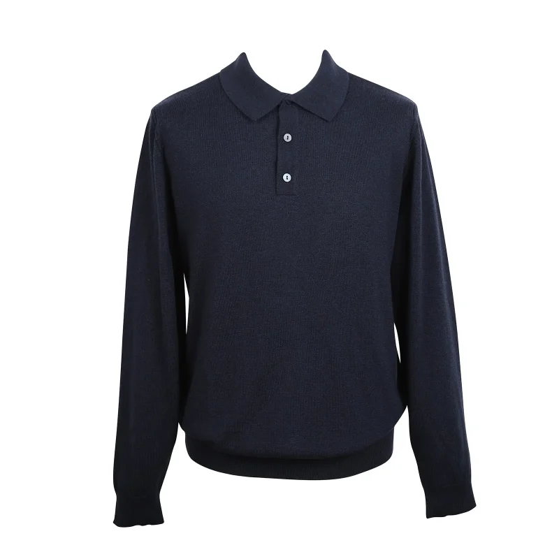 merino polo sweater cosmos 100 wool