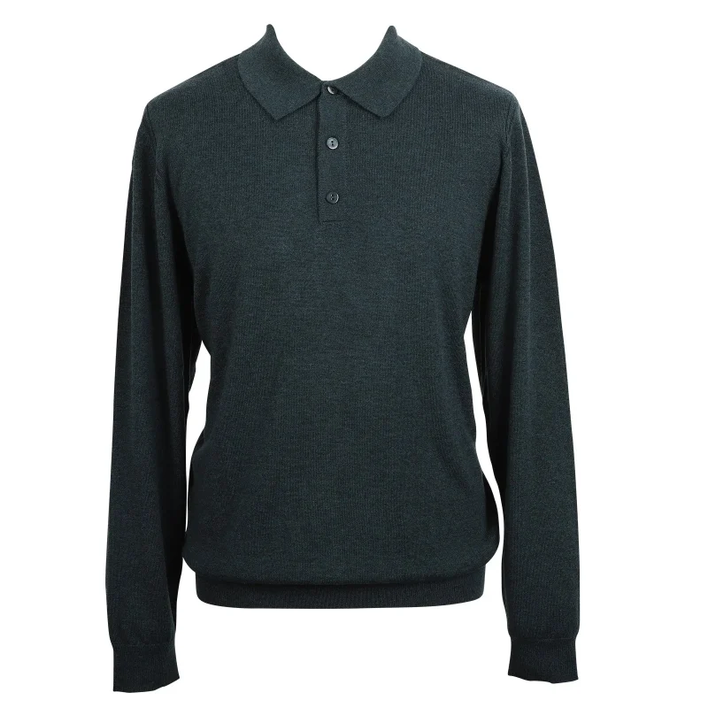 merino polo sweater lugano 100 premium wool