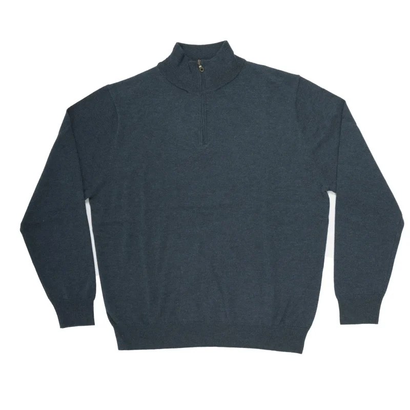 merino wool men s 1 2 zip sweater lugano