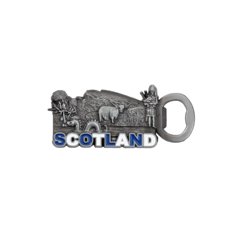 metal bottle opener magnet scot icons