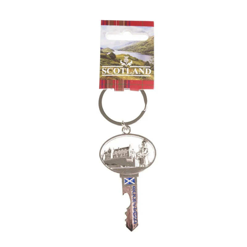 metal key bottle opener piper castle design